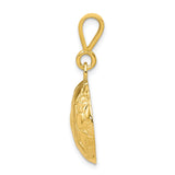 10k Yellow Gold Soccer Ball Pendant with Hexagon Design, Unisex Sports Charm