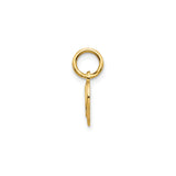 10k Yellow Gold Heart Pendant with Bold MOM Letters, Sentimental Mother Jewelry Charm