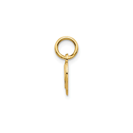 10k Yellow Gold Heart Pendant with Bold MOM Letters, Sentimental Mother Jewelry Charm