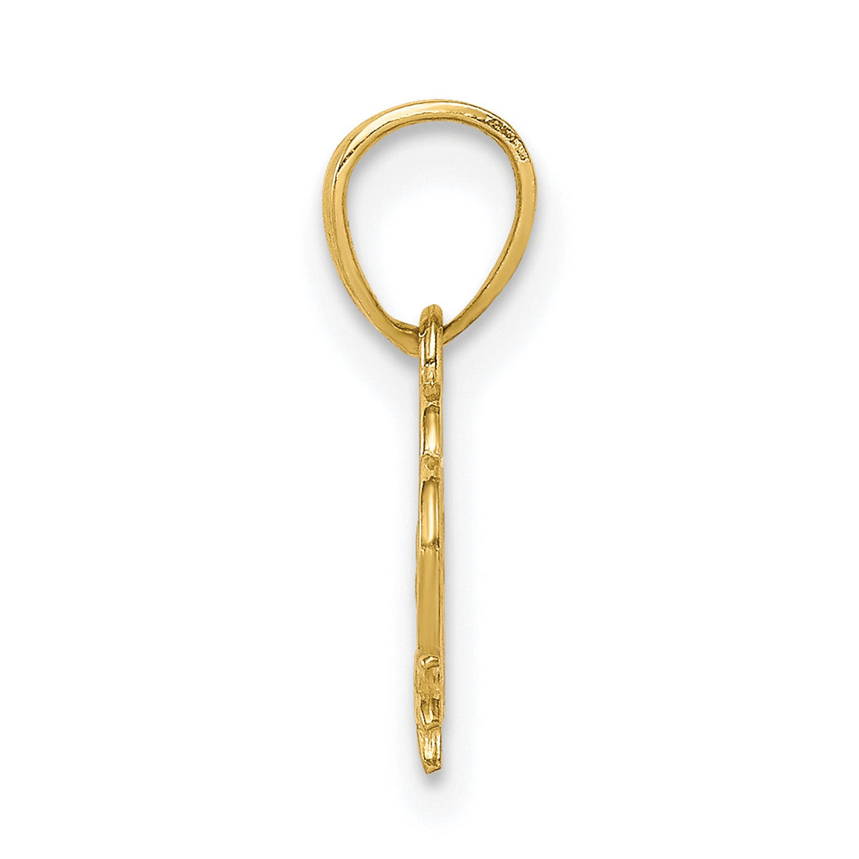 Double Heart Charm Pendant in Real 10k Yellow Gold