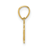 Double Heart Charm Pendant in Real 10k Yellow Gold