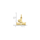 10k Yellow Gold Mom Pendant, Bold #1 Design, Motherhood Charm for Necklace or Bracelet