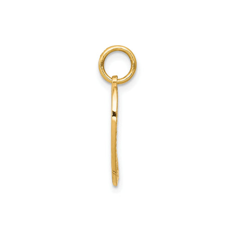 10k Yellow Gold Heart Pendant with Mom and Floral Accents, Sentimental Jewelry for Women