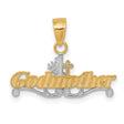 #1 Godmother Charm Pendant in Real 10k Multi-Tone Gold