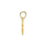 10k Yellow Gold Clover Pendant with Heart Shaped Leaves, Four Leaf Design, Irish-Inspired Charm for Women