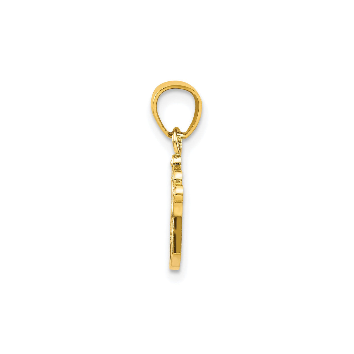 10k Yellow Gold Crown Pendant, Regal Symbolic Charm, Hip Hop Style for Men and Women