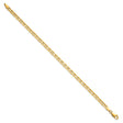 10K Yellow Gold 3.75 mm Polished Chain Anklet, Solid