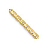 10K Yellow Gold 3.75 mm Polished Chain Necklace, Solid detail view