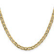 10K Yellow Gold 4.5 mm Polished Chain Necklace, Solid