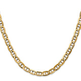 10K Yellow Gold 5.25 mm Polished Chain Necklace, Solid