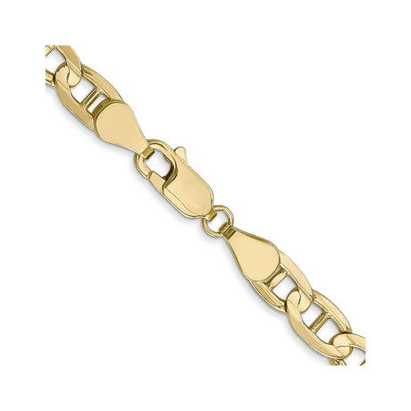 10K Yellow Gold 5.25 mm Polished Chain Necklace, Solid alternate angle
