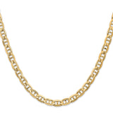 10K Yellow Gold 6.25 mm Polished Chain Necklace, Solid