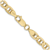 10K Yellow Gold 6.25 mm Polished Chain Necklace, Solid alternate angle