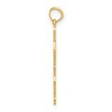 10k Yellow Gold Illinois State Pendant with I Heart IL Letters and Open Map Charm