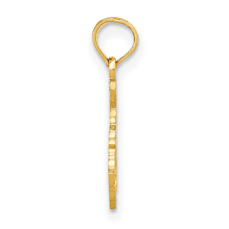 10k Yellow Gold Kentucky State Pendant, I Love KY Map Charm, Southern Pride Jewelry