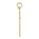10k Yellow Gold New Jersey Pendant with State Outline Map Charm, Unisex Jersey Pride Jewelry