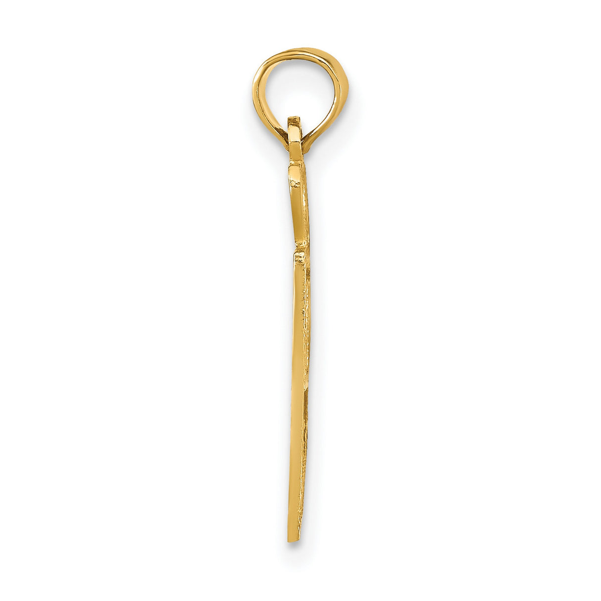 10k Yellow Gold Nevada State Pendant with Heart and I Love NV Letters, Unisex Travel Charm