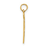 10k Yellow Gold Nevada State Pendant with Heart and I Love NV Letters, Unisex Travel Charm