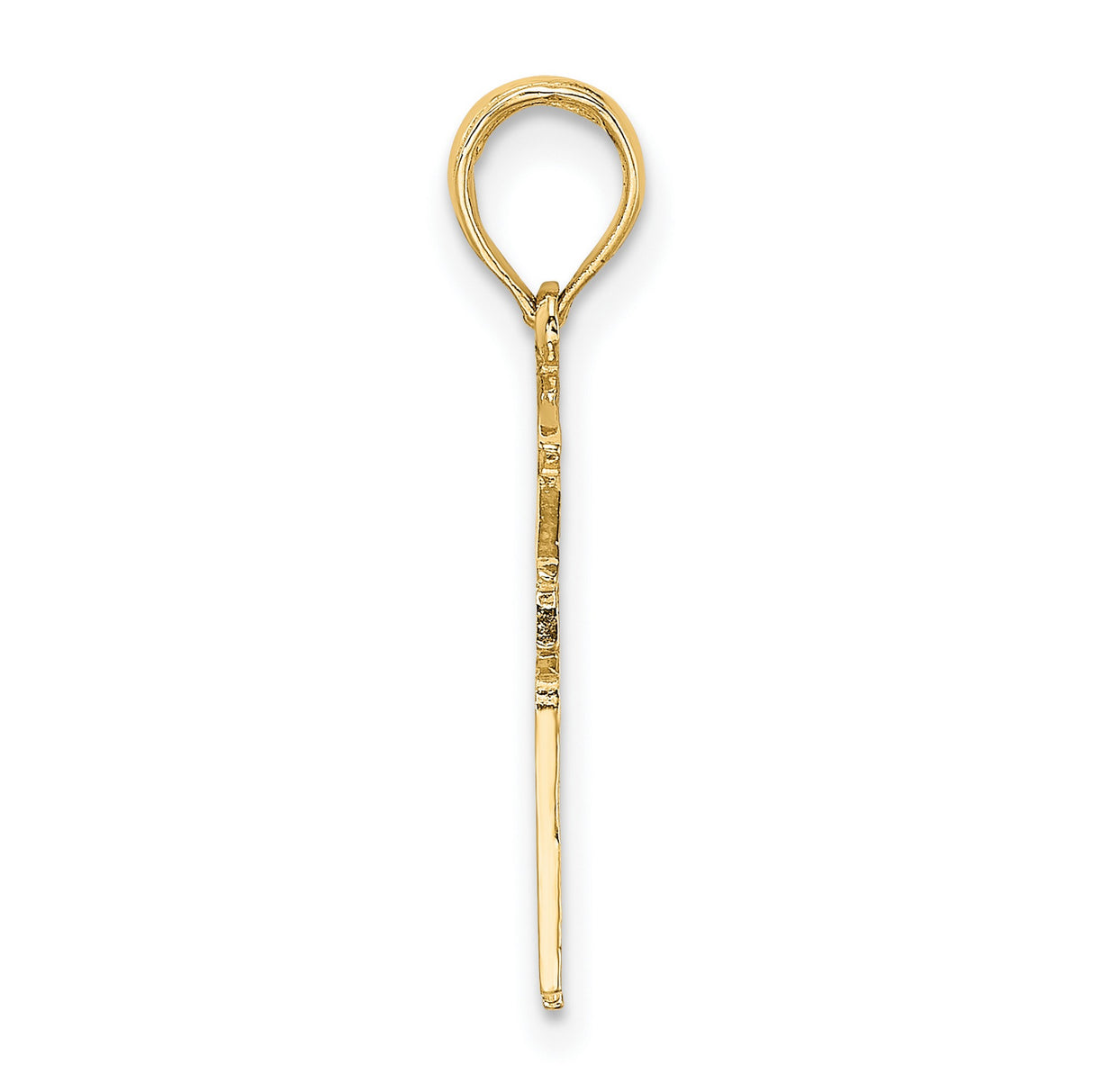 10k Yellow Gold RN Nurse Pendant with Caduceus Symbol, Medical Charm for Women