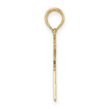 10k Yellow Gold RN Nurse Pendant with Caduceus Symbol, Medical Charm for Women