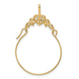 10k Yellow Gold Hoop Earrings, Claddagh with Heart, Crown and Hands, Irish Celtic Design for Women