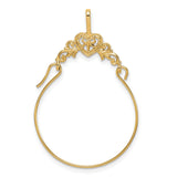 10k Yellow Gold Hoop Earrings, Claddagh with Heart, Crown and Hands, Irish Celtic Design for Women