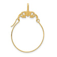 10k Yellow Gold Hoop Earrings with Butterfly and Flower Motif, Nature-Inspired Design for Women