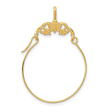 10k Yellow Gold Hoop Earrings with Butterfly and Flower Motif, Nature-Inspired Design for Women
