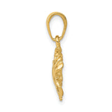 10k Yellow Gold Crab Pendant, Cancer Zodiac Symbol, Nautical Celestial Charm