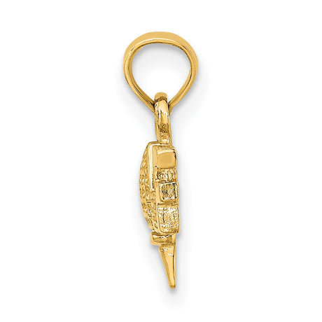 10k Yellow Gold Golf Pendant with Ball, Tee, and Club Design, Sports Jewelry for Golf Lovers