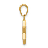 10k Yellow Gold Star of David Pendant with Interlocking Triangle Design