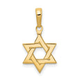 10k Yellow Gold Star of David Pendant with Interlocking Triangle Design