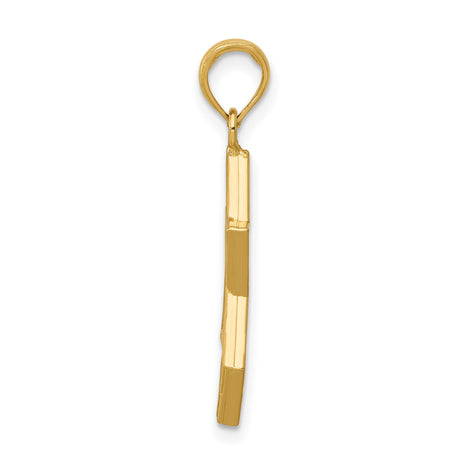 10k Yellow Gold Star of David Pendant, Textured Jewish Symbol, Unisex Judaica Charm