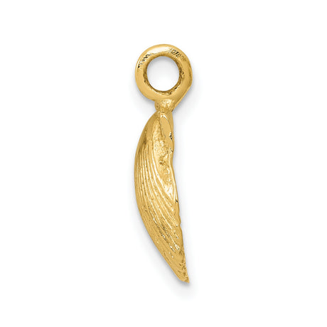10k Yellow Gold Scallop Shell Pendant, Camino de Santiago Symbol, Spiritual Charm for Women or Unisex