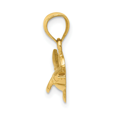 10k Yellow Gold Shark Pendant, Great White Marine Life Design, Nautical Animal Charm for Men