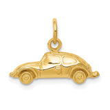 10k Yellow Gold Classic Car Pendant Charm, Vintage Auto Design, Unisex Accessory