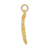 10k Yellow Gold Alligator Pendant, Detailed Crocodile Design, Southern Wildlife Jewelry