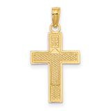 10k Yellow Gold RN Caduceus Cross Pendant, Medical Symbol, Christian Faith Jewelry
