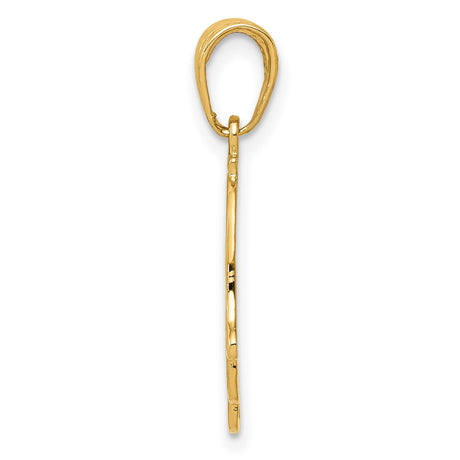 10k Yellow Gold Hamsa Hand Pendant with Filigree Detailing, Spiritual Protection Charm