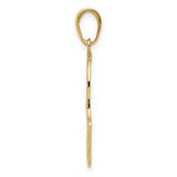 10k Yellow Gold Hamsa Hand Pendant with Filigree Design, Spiritual Protection Jewelry for Women