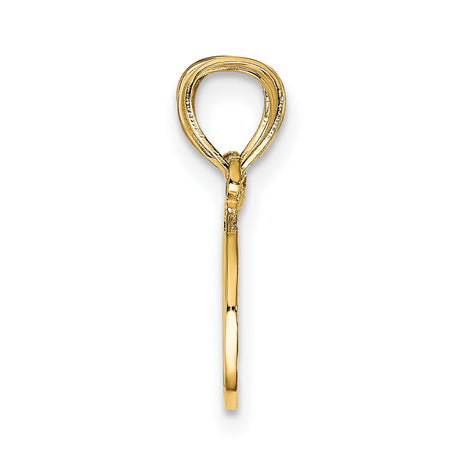 Break Apart Cut-Out BEST FRIEND Charm Pendant in Real 10k Yellow Gold
