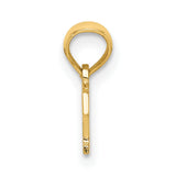 10k Yellow Gold Brat Pendant, Bold Letter Charm with Script Design, Streetwear Style for Women and Teens