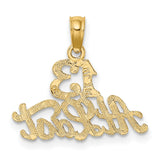 10k Yellow Gold 13 At Last Pendant, Sweet Thirteen Milestone Charm for Teen Girl