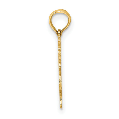 10k Yellow Gold Aries Pendant with Ram Head Design, Zodiac Sign Charm, Astrology Symbol Jewelry