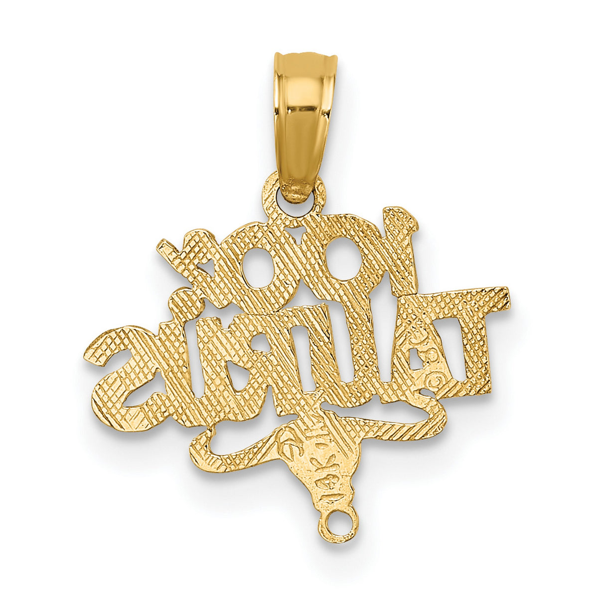 100% TAURUS Zodiac Charm Pendant in Real 10k Yellow Gold