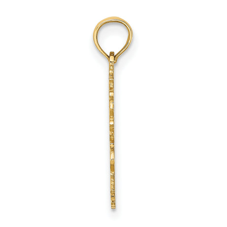 10k Yellow Gold Gemini Zodiac Pendant with Twin Figures and Horoscope Symbol