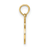 100% LEO Zodiac Charm Pendant in Real 10k Yellow Gold