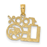 100% LEO Zodiac Charm Pendant in Real 10k Yellow Gold