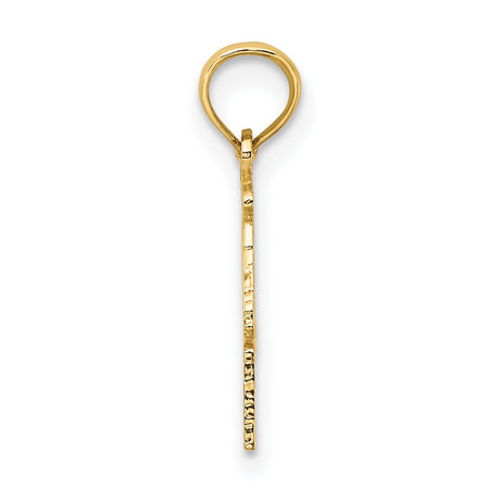 10k Yellow Gold Libra Zodiac Pendant with Scale Symbol for Balance and Harmony