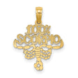 100% SCORPIO Zodiac Charm Pendant in Real 10k Yellow Gold